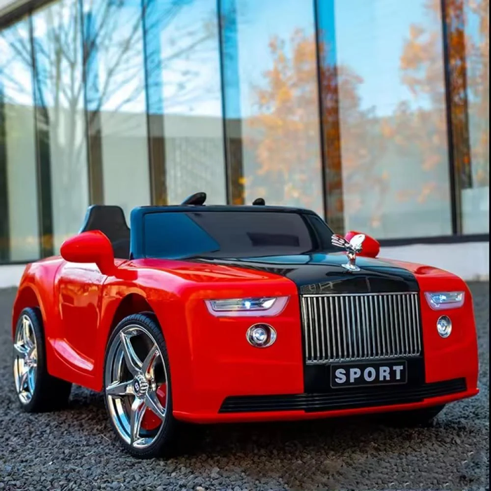 Orbic Kids Rolls–Royce  Battery Ride On Car With Leather Seat (Red,Size:108X68X48 Cm)