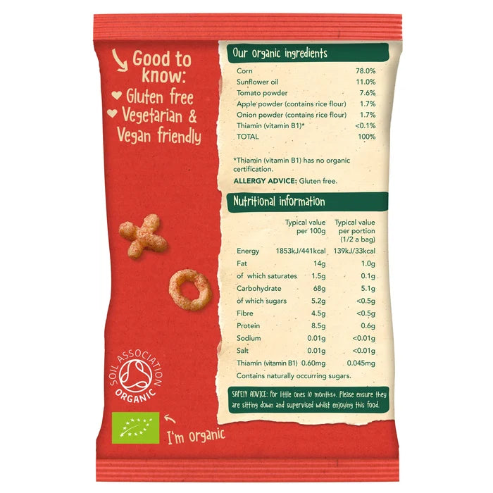 Organix Saucy Tomato Noughts & Crosses Multipack (4x15g)