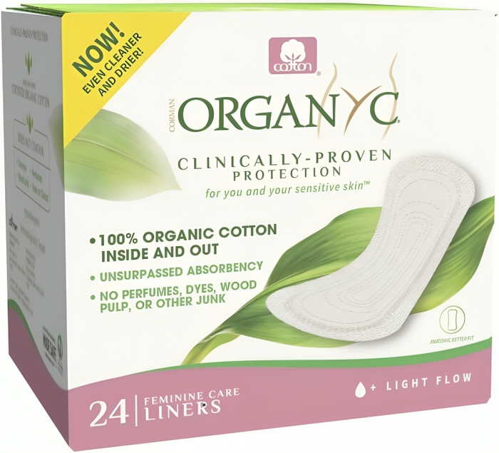 Organyc Cotton Panty Liners Folded (24 Pads)