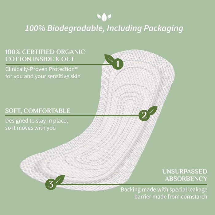 Organyc Cotton Panty Liners Folded (24 Pads)