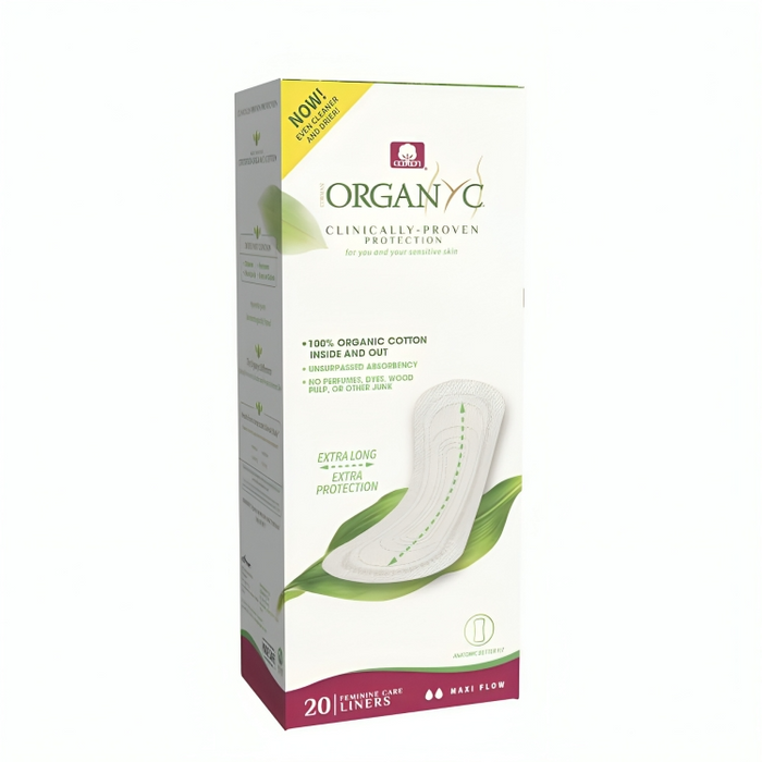 Organyc Cotton Panty Liners Max (20 Pads)