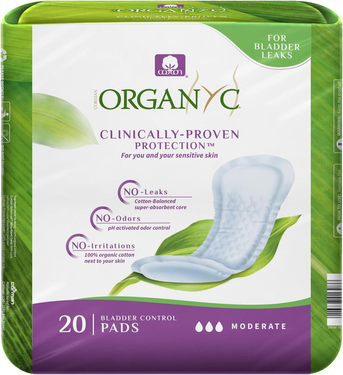 Organyc Organic Cotton Inside and Out Incontinence (20 Pads)