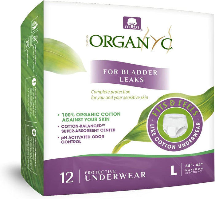 Organyc Protective Underwear (Large, 12 Pads)