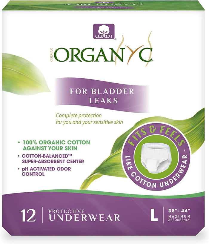Organyc Protective Underwear (Large, 12 Pads)
