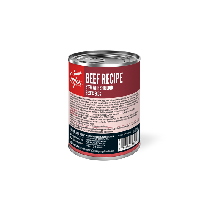 ORIJEN Premium Wet Dog Food Beef Recipe Stew, 12.8oz