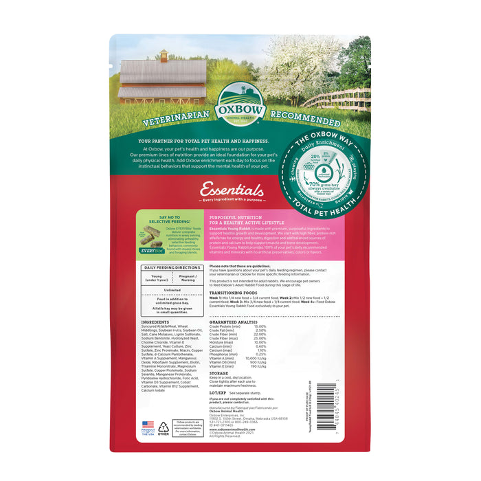 Oxbow Animal Health Essentials Young Rabbit Food 5lb
