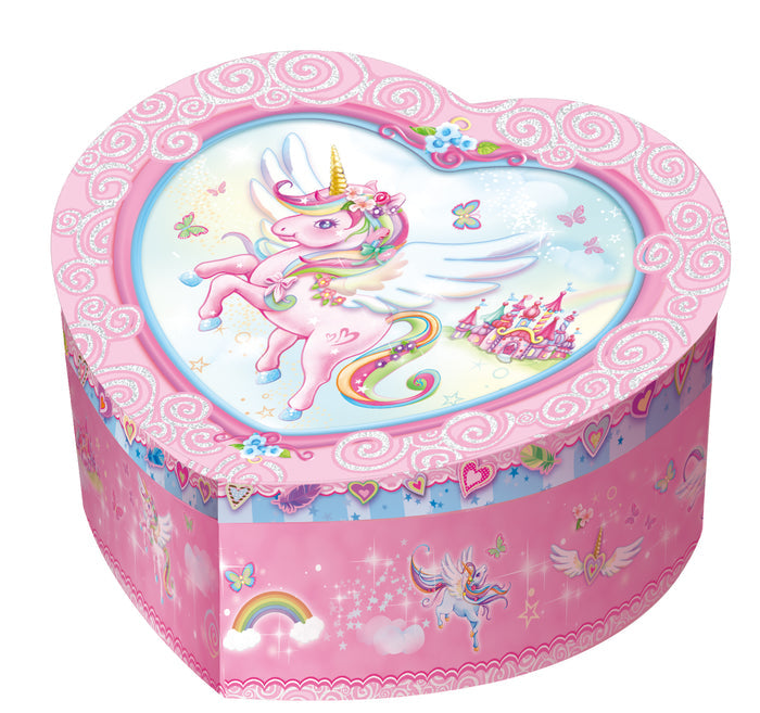 Pecoware Heart Shape Music Jewelry Box