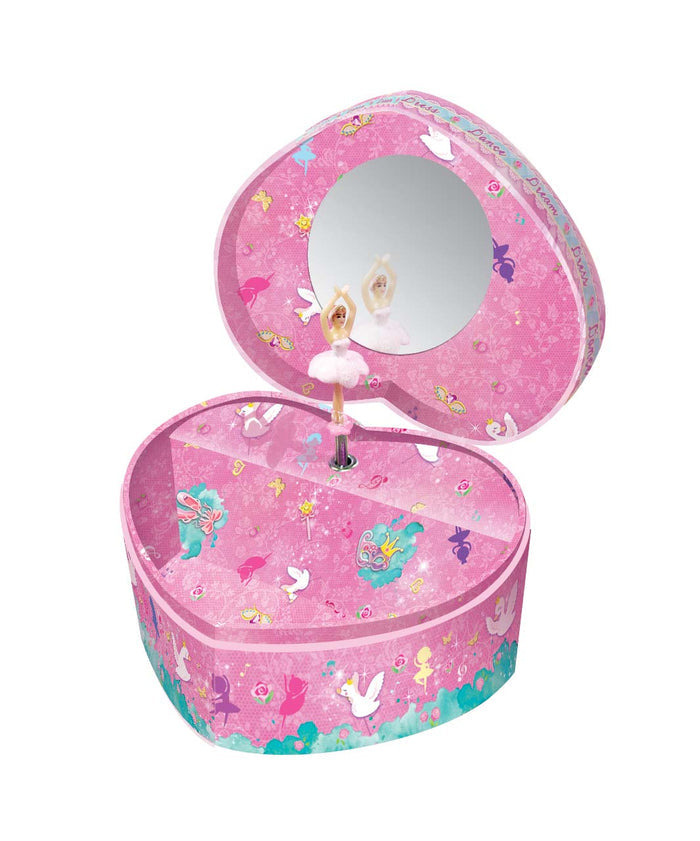 Pecoware Heart Shape Musical Jewelry Box