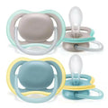 Philips Avent 2-pc Ultra Air Soothers for 18+ Months (Grey & Green)