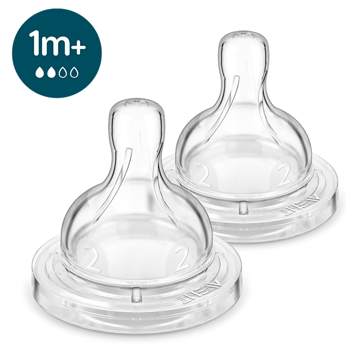 Philips Avent Anti-Colic Teats (1 Month) - Pack of 2