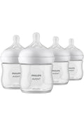 Philips AVENT Natural Baby Bottle with Natural Response Nipple, Clear, 4oz, 4pk.
