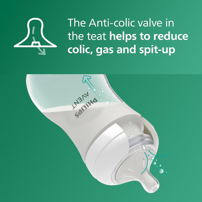 Philips Avent Natural Glass Feeding Bottle (3-6m, 240ml)