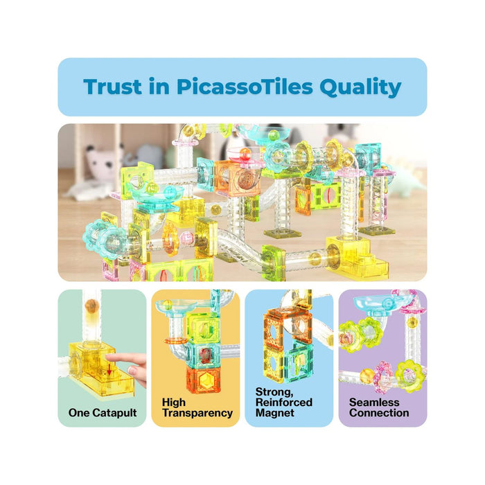 Picasso Magnetic Marble Run Launchr 80Pc
