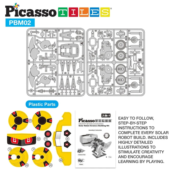 Picasso Magnetic Solar Robot 3 in 1