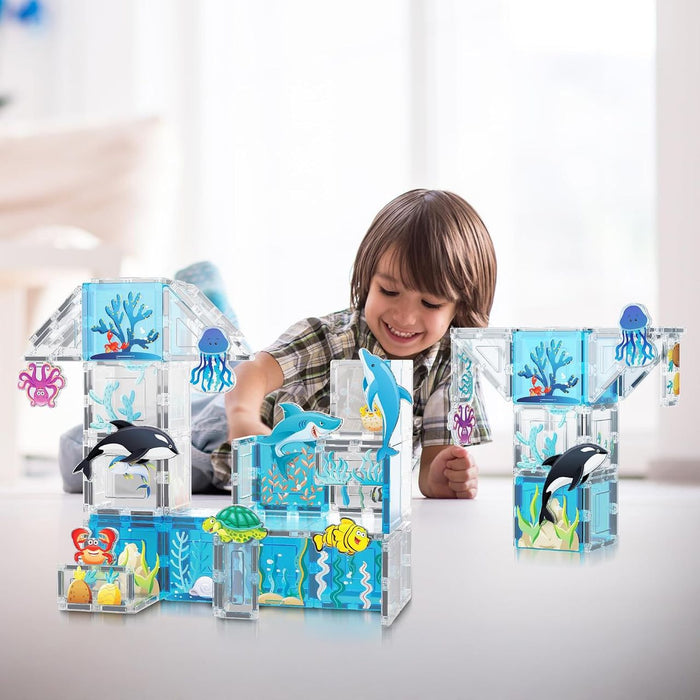Picasso Magnetic Tiles Aquarium 52Pcs