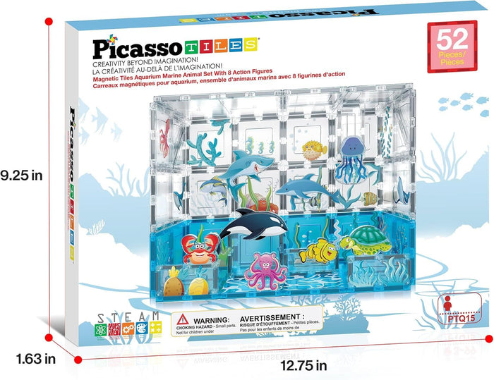 Picasso Magnetic Tiles Aquarium 52Pcs