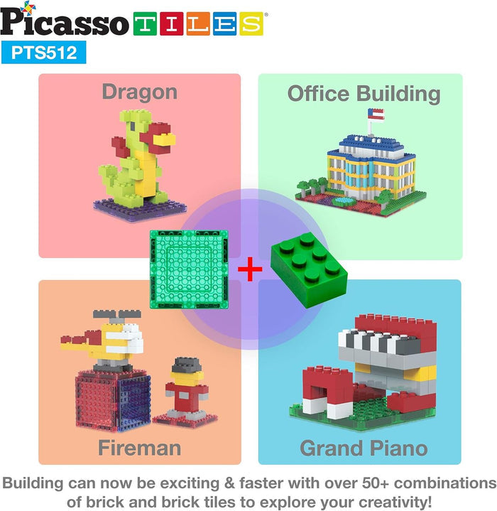 Picasso Magnetic Tiles Building Bricks (512 Pcs)