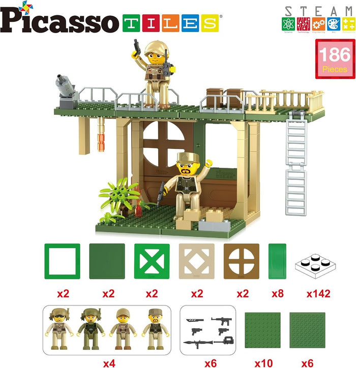 Picasso Magnetic Tiles Combat Force (186 Pcs)