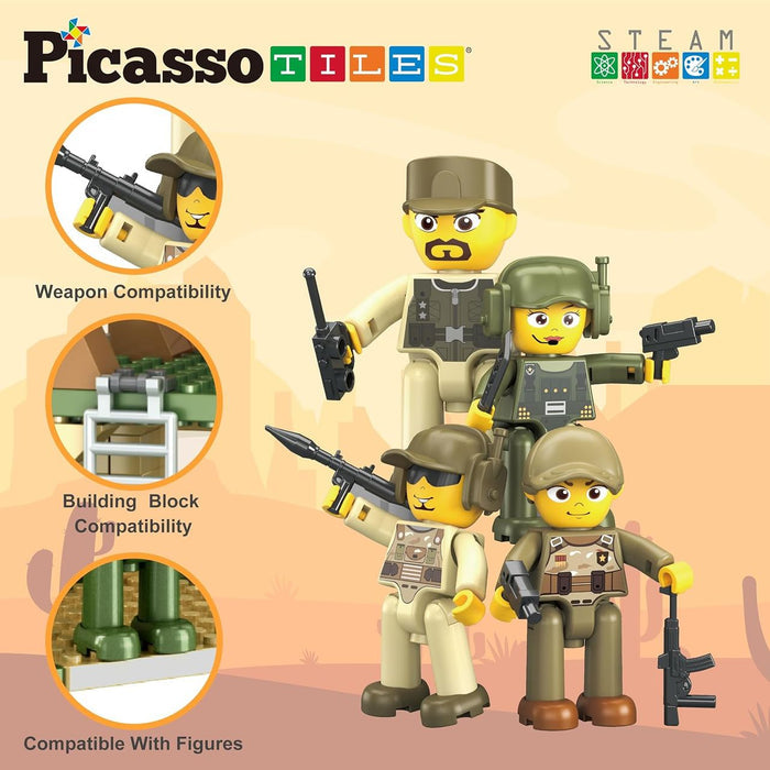Picasso Magnetic Tiles Combat Force (186 Pcs)
