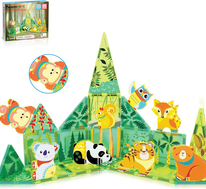 Picasso Magnetic Tiles Forest Set (26 Pcs)