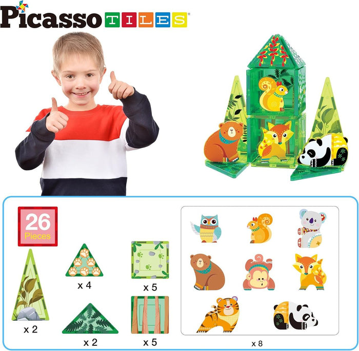 Picasso Magnetic Tiles Forest Set (26 Pcs)