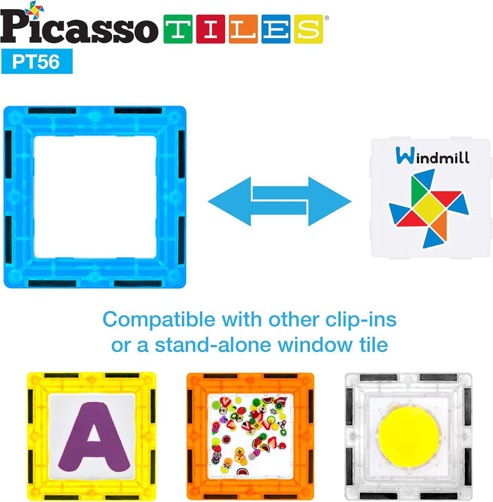 Picasso Magnetic Tiles Fund & Cog (56 Pcs)