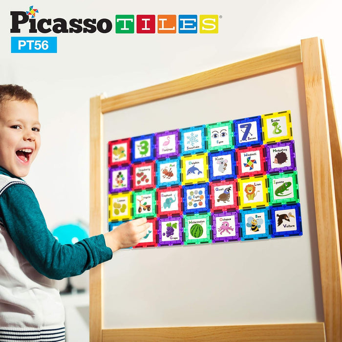 Picasso Magnetic Tiles Fund & Cog (56 Pcs)