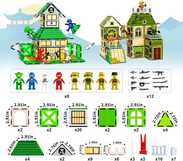 Picasso Magnetic Tiles Ninja Theme (102 Pcs)