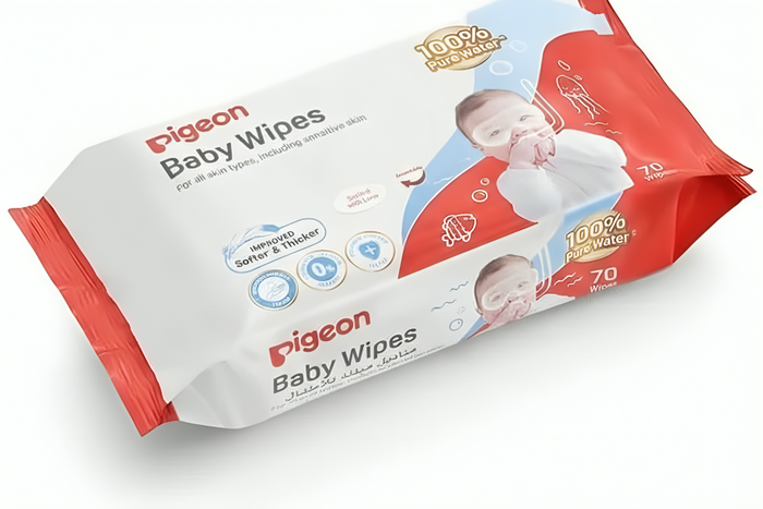 Pigeon Baby Wipes 100% Pure Water Refill - Pack of 12