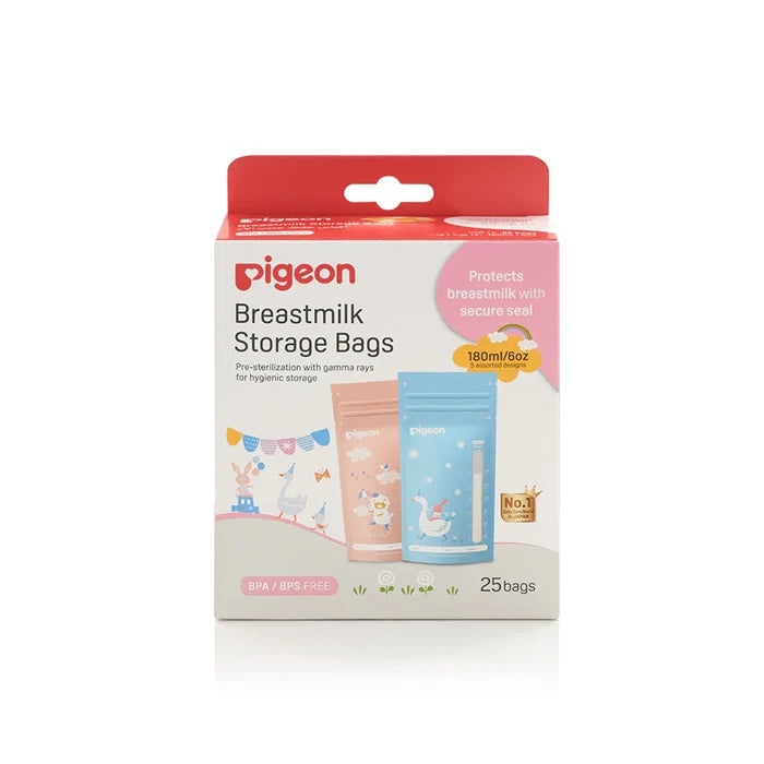 Pigeon Breast Milk Storage Bags (Animals, 180ml) - Pack of 25
