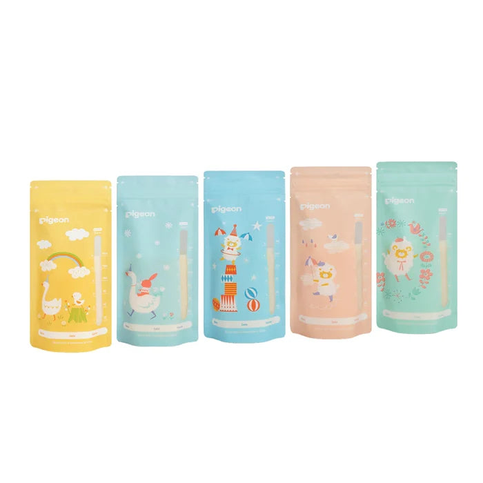 Pigeon Breast Milk Storage Bags (Animals, 180ml) - Pack of 25