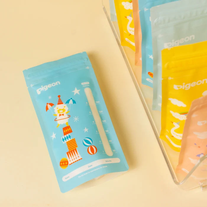 Pigeon Breast Milk Storage Bags (Animals, 180ml) - Pack of 25