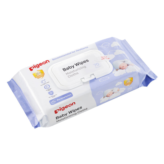 Pigeon Moisturizing Wipes With Lanolin 70'S
