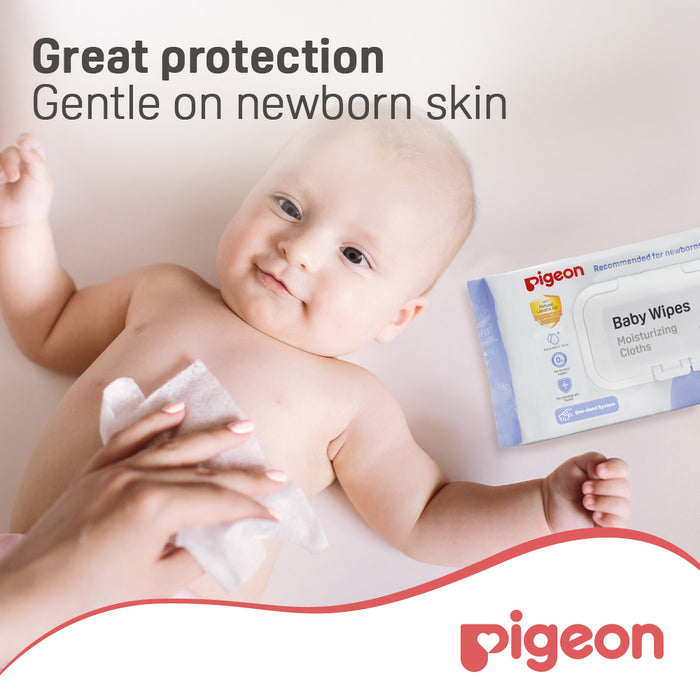 Pigeon Moisturizing Wipes With Lanolin 70'S
