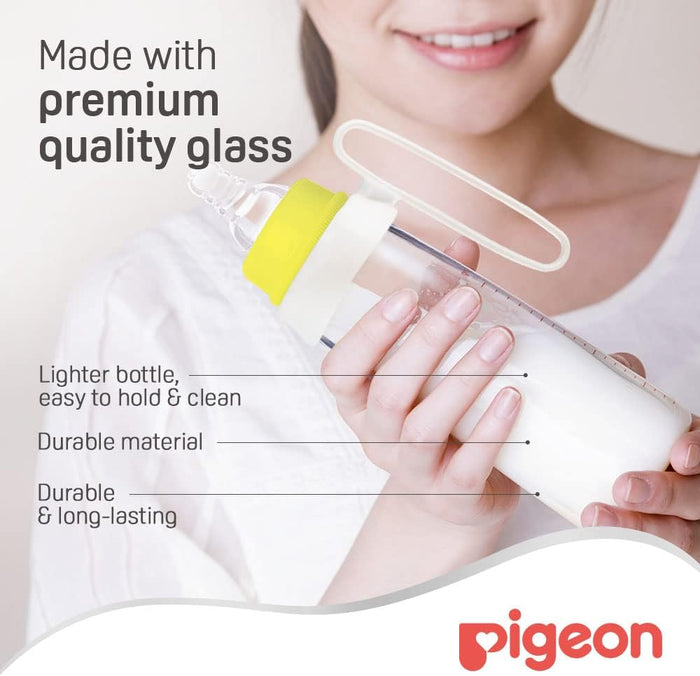 Pigeon Plastic Feeding Bottle With Handle (240ml)