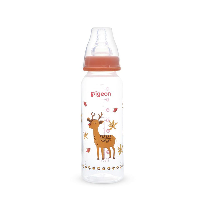 Pigeon Slim Neck Animal Decorated Plastic Bottle - Deer (240ml)