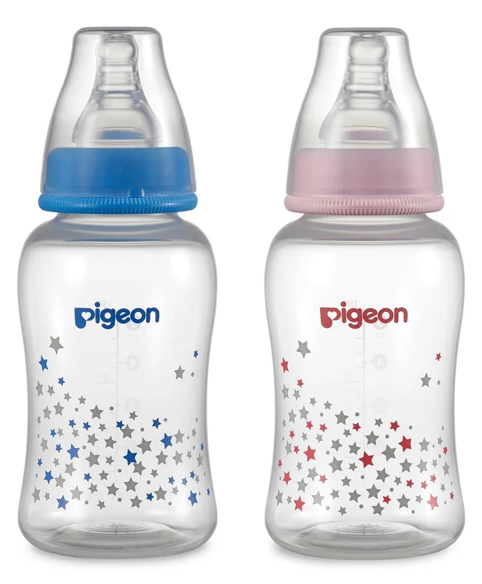 Pigeon Streamline Slim Neck Plastic Decorated Bottle