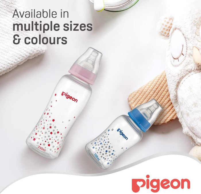 Pigeon Streamline Slim Neck Plastic Decorated Bottle