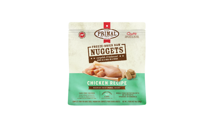 Primal 14oz Dog Freeze-Dried Nuggets Chicken Recipe