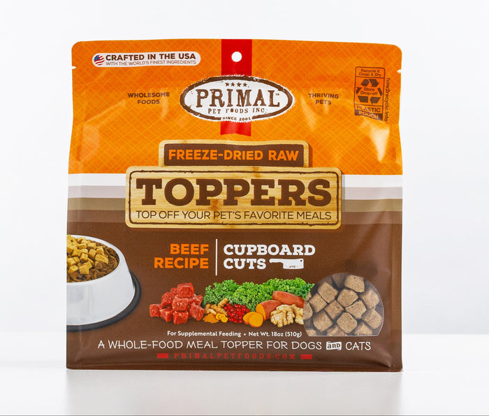 Primal 18oz Beef Cupboard Cuts Topper for Dogs & Cats