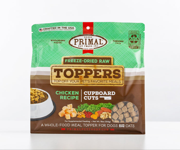 Primal 18oz Chicken Cupboard Cuts Topper for Dogs & Cats