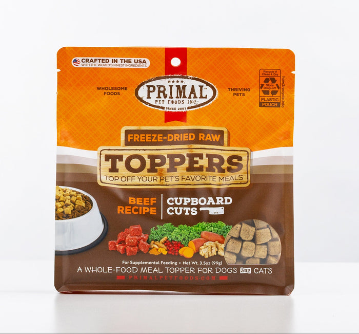 Primal 3.5oz Beef Cupboard Cuts Topper for Dogs & Cats