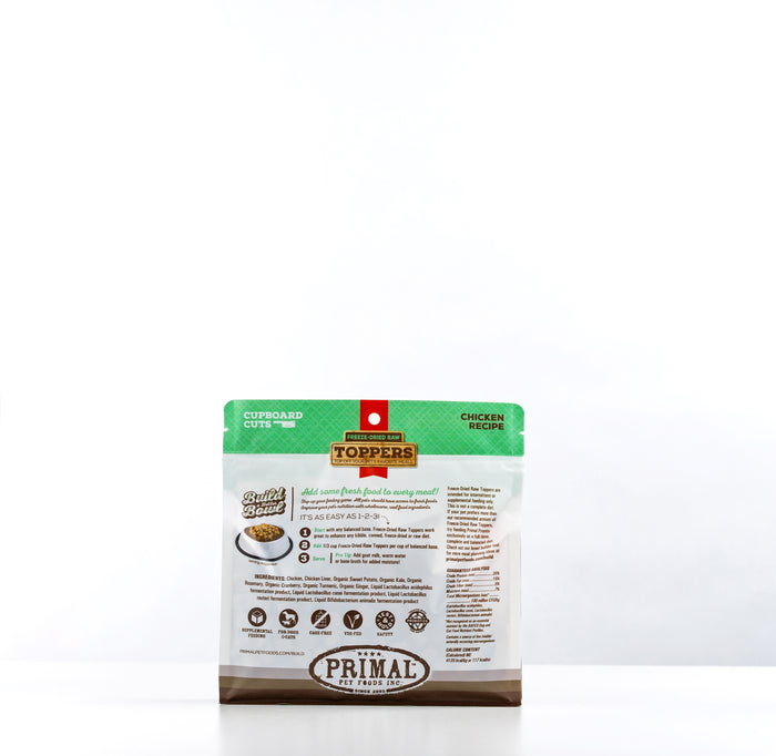 Primal 3.5oz Chicken Cupboard Cuts Topper for Dogs & Cats