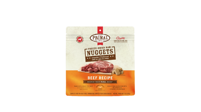 Primal 5.5oz Dog Freeze-Dried Nuggets Beef Recipe