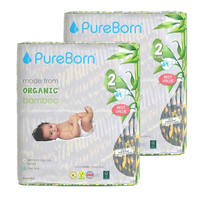 PureBorn Double Pack Size 2 - 2pcs