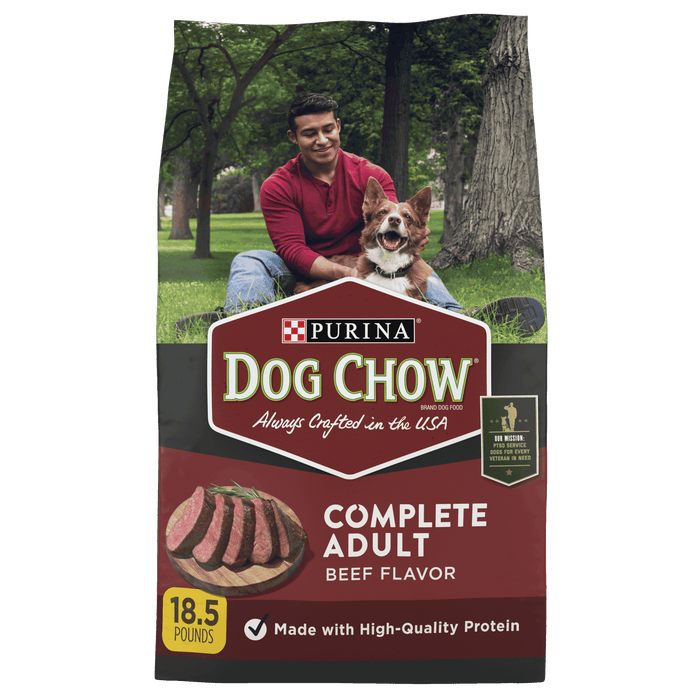 Purina Dog Chow Complete Adult Dry Dog Food Kibble Beef Flavor
