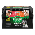Purina Dog Chow High Protein Wet Dog Food With Real Chicken or With Real Beef In Savory Gravy Variety Pack