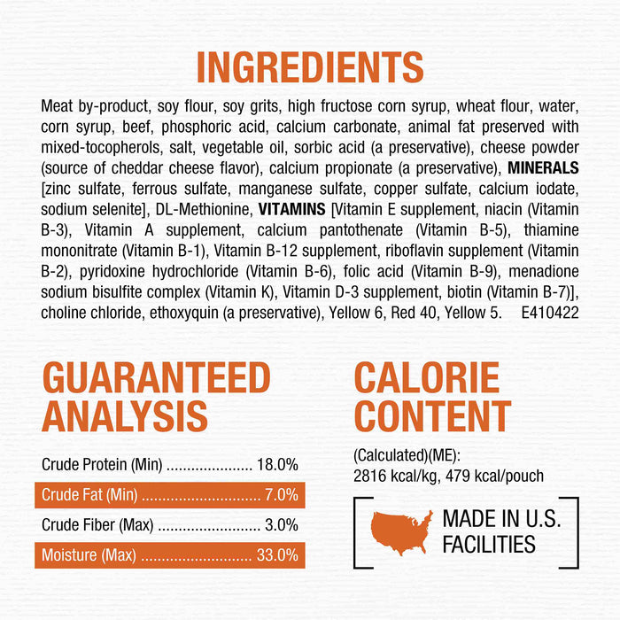 Purina Moist and Meaty Burger With Cheddar Cheese Flavor Dry Soft Dog Food Pouches