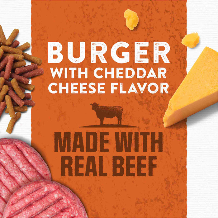 Purina Moist and Meaty Burger With Cheddar Cheese Flavor Dry Soft Dog Food Pouches