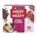 Purina Moist and Meaty Steak Flavor Soft Dog Food Pouches